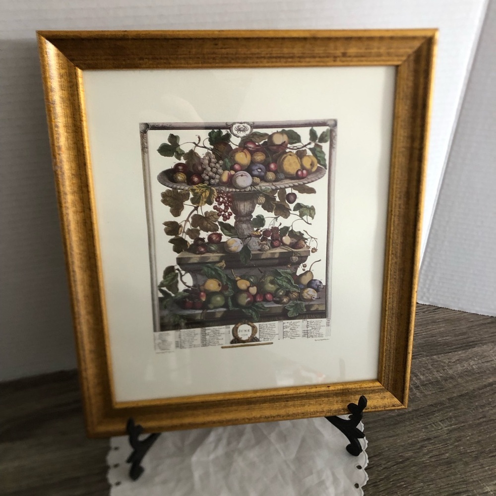 Vtg Robert Furber Twelve Months of Fruit June Framed Print
